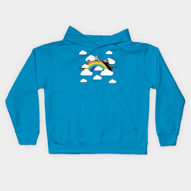 Rainbow cats Kids Hoodie by RJ-Creative Art